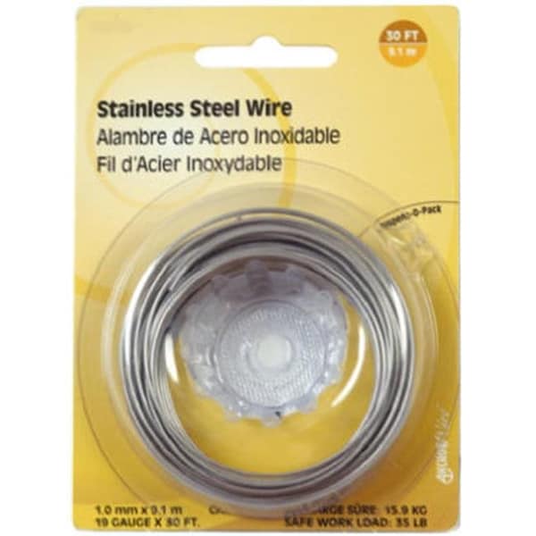 Hillman Fasteners 123114 30 ft. Stainless Steel Wire; 19 Gauge